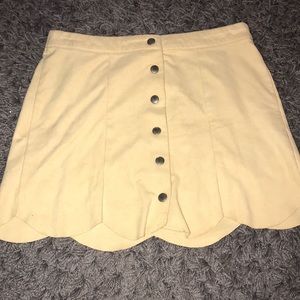 Forever 21 Yellow/Beige Short Skirt